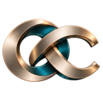 Polished interlocking double-C icon